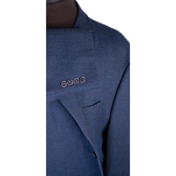 Jos A Bank 1905 Solid Blue Sz 52R/S Sport Coat Jacket Blazer Two Button Wool - Picture 6 of 13